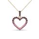 2 - Zylah Pink Tourmaline Heart Pendant 