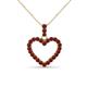 2 - Zylah Red Garnet Heart Pendant 
