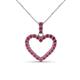2 - Zylah Rhodolite Garnet Heart Pendant 