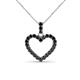 2 - Zylah Black Diamond Heart Pendant 