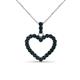 2 - Zylah Blue Diamond Heart Pendant 