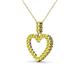 3 - Zylah Yellow Sapphire Heart Pendant 