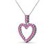 3 - Zylah Pink Sapphire Heart Pendant 