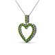 3 - Zylah Green Garnet Heart Pendant 
