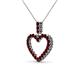 3 - Zylah Red Garnet Heart Pendant 