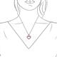 6 - Zylah Rhodolite Garnet Heart Pendant 