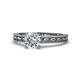 1 - Rachel Classic 6.50 mm Round Forever One Moissanite Solitaire Engagement Ring 