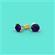 2 - Pema 4mm (0.60 ctw) Blue Sapphire Martini Solitaire Stud Earrings 