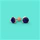 2 - Pema 4mm (0.60 ctw) Blue Sapphire Martini Solitaire Stud Earrings 
