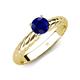 4 - Eudora Classic 6.00 mm Round Blue Sapphire Solitaire Engagement Ring 