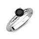 4 - Eudora Classic 6.00 mm Round Black Diamond Solitaire Engagement Ring 