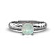 1 - Eudora Classic 6.00 mm Round Opal Solitaire Engagement Ring 
