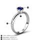 5 - Eudora Classic 6.00 mm Round Blue Sapphire Solitaire Engagement Ring 