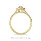 4 - Raisa Desire Oval Shape Pink Tourmaline and Round Diamond Halo Engagement Ring 