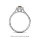 4 - Raisa Desire Oval Shape Smoky Quartz and Round Diamond Halo Engagement Ring 