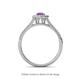 4 - Raisa Desire Oval Shape Amethyst and Round Diamond Halo Engagement Ring 