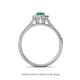 4 - Raisa Desire Oval Shape Emerald and Round Diamond Halo Engagement Ring 
