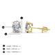 4 - Alina Oval Cut GIA Certified Diamond (7x5mm) Solitaire Stud Earrings 