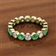 2 - Arria 3.00 mm Created Emerald and Lab Grown Diamond Eternity Band 