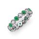 3 - Arria 3.00 mm Created Emerald and Lab Grown Diamond Eternity Band 