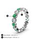 4 - Arria 3.00 mm Created Emerald and Lab Grown Diamond Eternity Band 