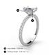 4 - Charlotte Desire IGI Certified 7x5 mm Emerald Cut Lab Grown Diamond and Round Diamond Hidden Halo Engagement Ring 