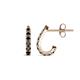 1 - Zena Half Hoop 1.80 mm Round Black Diamond Huggie Earrings 