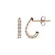 1 - Zena Half Hoop 1.80 mm Round Diamond Huggie Earrings 