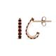 1 - Zena Half Hoop 1.80 mm Round Red Garnet Huggie Earrings 