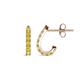 1 - Zena Half Hoop 1.80 mm Round Yellow Diamond Huggie Earrings 