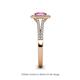 5 - Raisa Desire Oval Shape Pink Sapphire and Round Lab Grown Diamond Halo Engagement Ring 