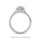 4 - Raisa Desire Oval Shape Aquamarine and Round Lab Grown Diamond Halo Engagement Ring 