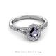 2 - Raisa Desire Oval Shape Iolite and Round Lab Grown Diamond Halo Engagement Ring 