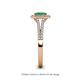 5 - Raisa Desire Oval Shape Emerald and Round Lab Grown Diamond Halo Engagement Ring 