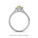 4 - Raisa Desire Oval Shape Yellow Sapphire and Round Lab Grown Diamond Halo Engagement Ring 