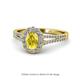 1 - Raisa Desire Oval Shape Yellow Sapphire and Round Lab Grown Diamond Halo Engagement Ring 