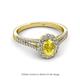 2 - Raisa Desire Oval Shape Yellow Sapphire and Round Lab Grown Diamond Halo Engagement Ring 