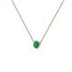 2 - Merilyn 3.00 mm Round Emerald Bezel Set Solitaire Pendant 
