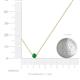 3 - Merilyn 3.40 mm Round Emerald Bezel Set Solitaire Pendant 
