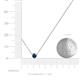 3 - Merilyn 3.40 mm Round Blue Diamond Bezel Set Solitaire Pendant 