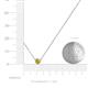 3 - Merilyn 3.40 mm Round Yellow Diamond Bezel Set Solitaire Pendant 