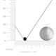 3 - Merilyn 3.80 mm Round Blue Sapphire Bezel Set Solitaire Pendant 