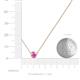 4 - Merilyn 4.80 mm Round Pink Sapphire Bezel Set Solitaire Pendant 