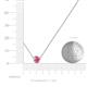 4 - Merilyn 4.80 mm Round Pink Tourmaline Bezel Set Solitaire Pendant 