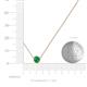 4 - Merilyn 4.80 mm Round Emerald Bezel Set Solitaire Pendant 