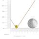 4 - Merilyn 4.80 mm Round Yellow Diamond Bezel Set Solitaire Pendant 