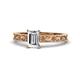 1 - Florie Classic 1.00 ct IGI Certified Lab Grown Diamond Emerald Cut (7x5 mm) Solitaire Engagement Ring 