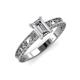 3 - Florie Classic 7x5 mm Emerald Cut Forever Brilliant Moissanite Solitaire Engagement Ring 