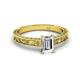 2 - Florie Classic 7x5 mm Emerald Cut Forever Brilliant Moissanite Solitaire Engagement Ring 