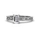 1 - Florie Classic 7x5 mm Emerald Cut Forever One Moissanite Solitaire Engagement Ring 